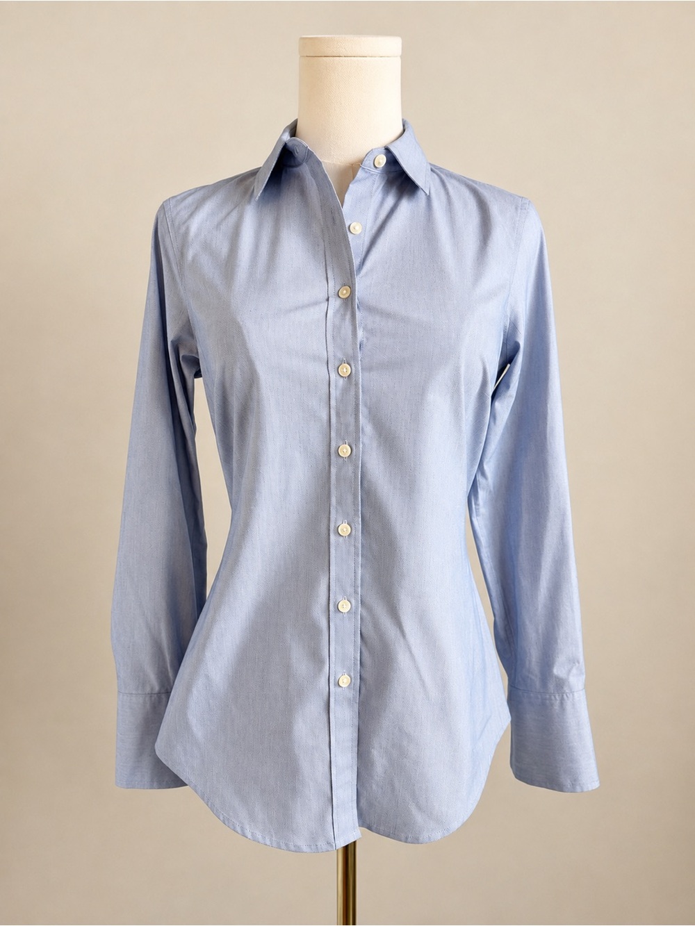 Banana Republic Riley Tailored Fit Blue Button Down Shirt Women’s 0